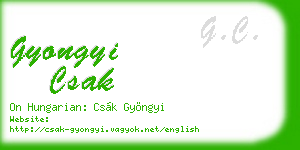 gyongyi csak business card